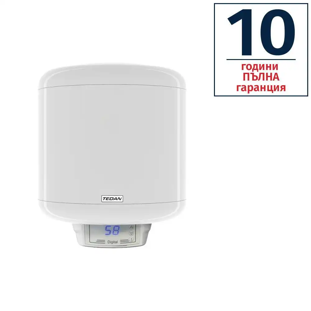 Вертикален битов бойлер TEDAN Digital Pro Inox 50L 3KW неръждаем 3