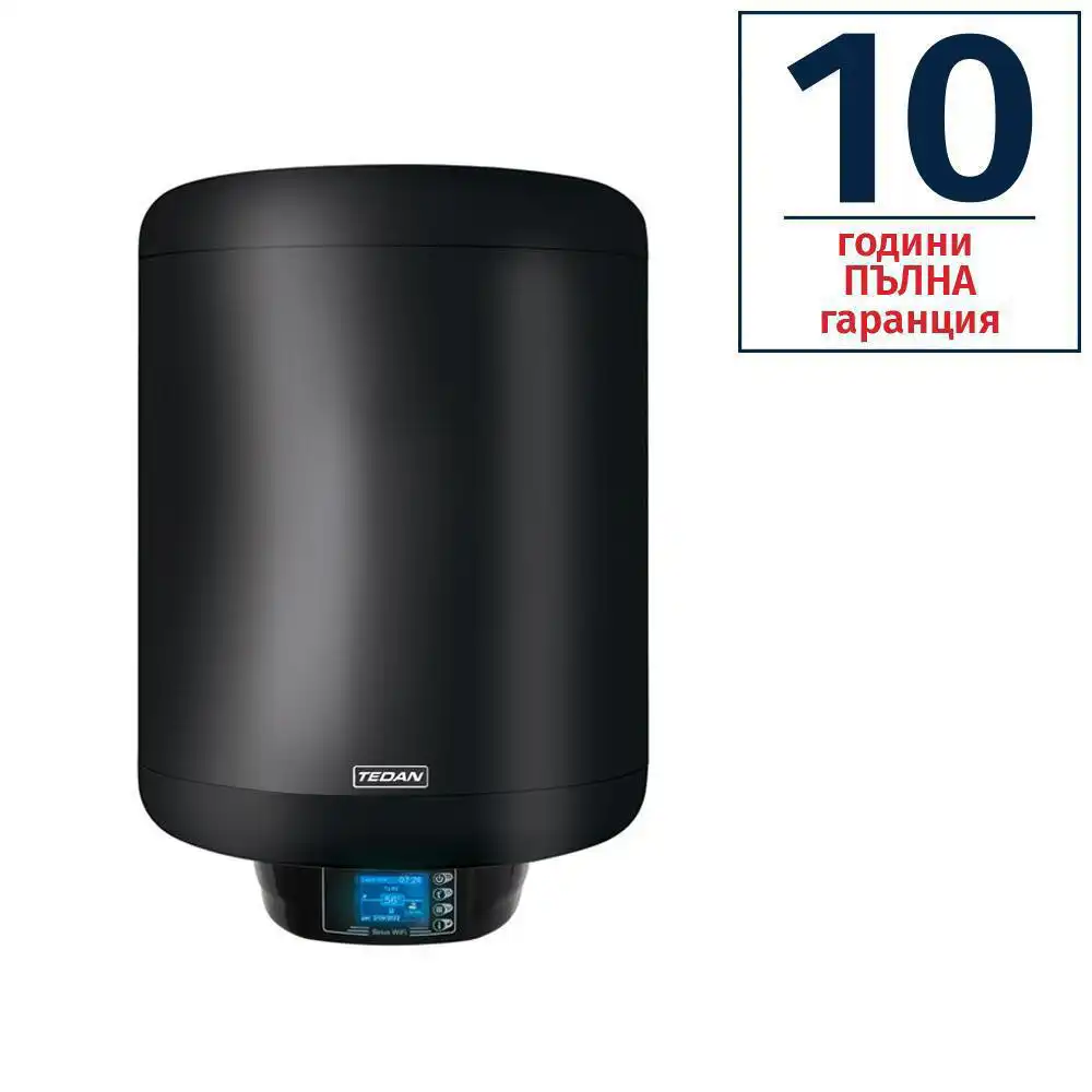 Вертикален битов бойлер TEDAN Sirius Pro Inox Wi-Fi 80L 2KW неръждаем Черен 2