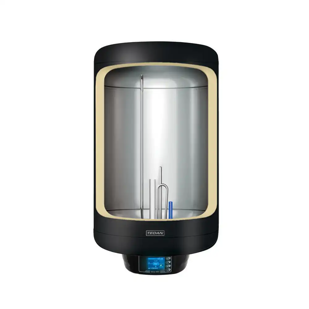 Вертикален битов бойлер TEDAN Sirius Pro Inox Wi-Fi 80L 2KW неръждаем Черен 3