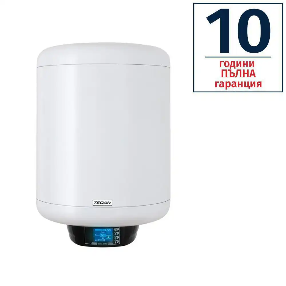 Вертикален битов бойлер TEDAN Sirius Pro Inox Wi-Fi 80L 2KW неръждаем Бял 2