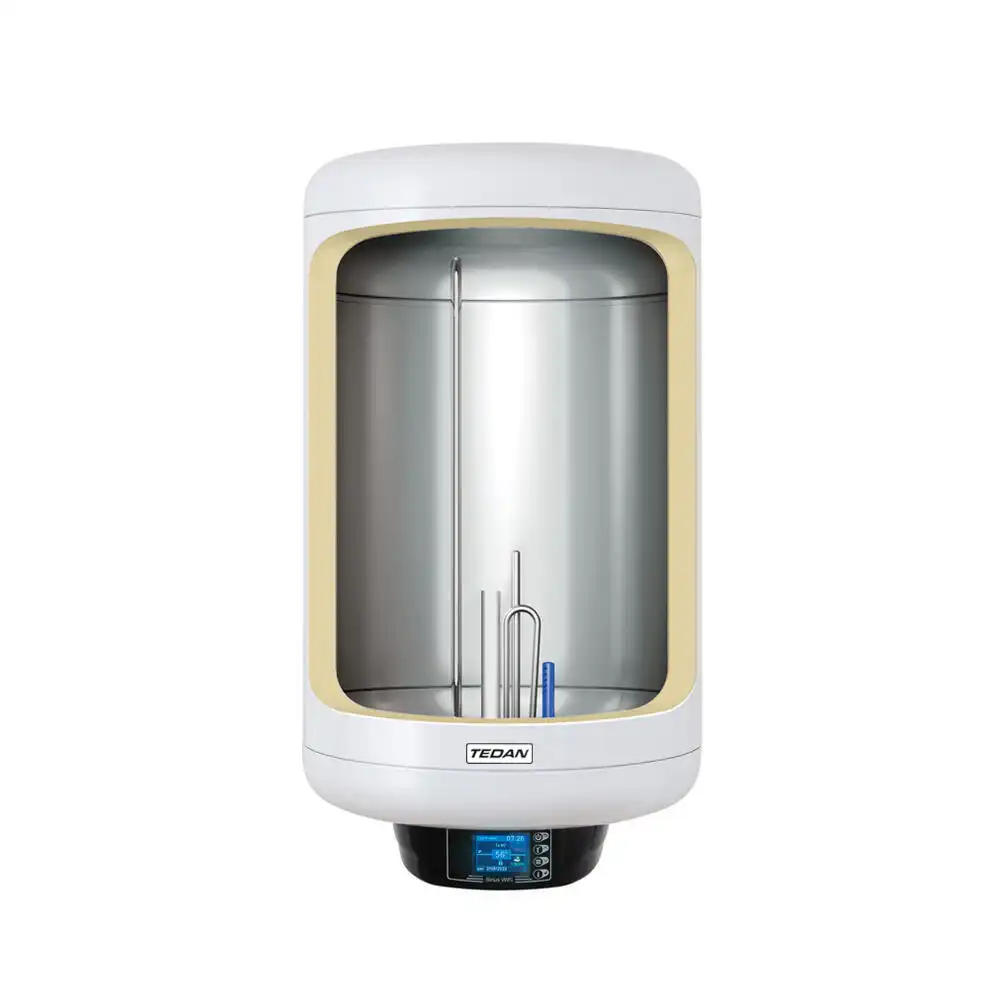 Вертикален битов бойлер TEDAN Sirius Pro Inox Wi-Fi 80L 2KW неръждаем Бял 3