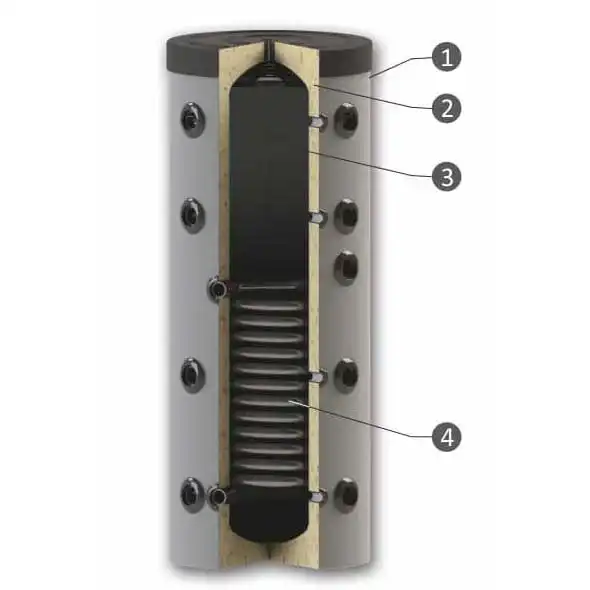 буферни съдове sunsystem PS1 200л. с една серпентина 2